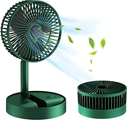 Telescopic Folding Fan, Mini Electric Desktop Fan, Portable Summe