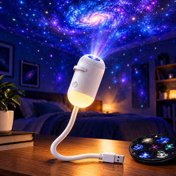 2-in-1 Galaxy Projector Night Lamp